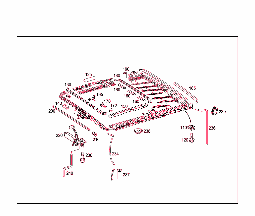 Sliding/Lifting Roof Frame