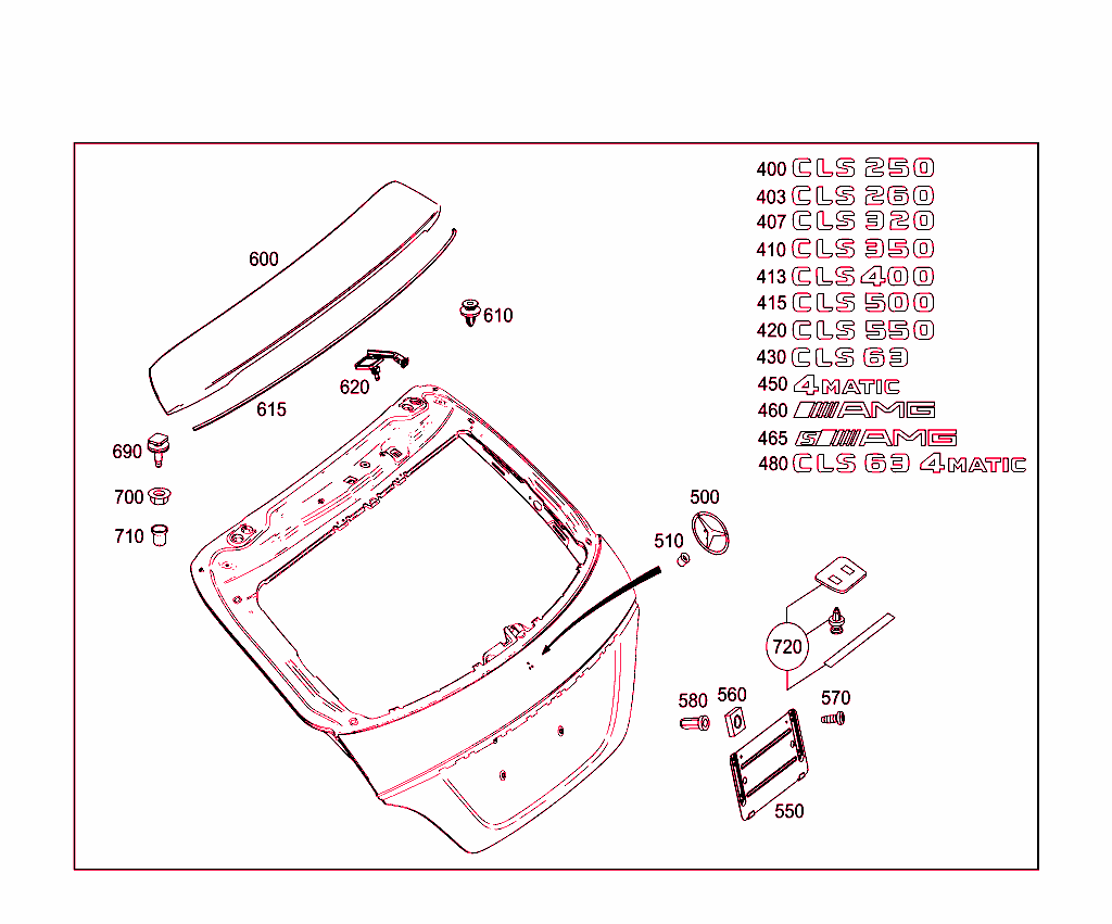 Rear Panel Door Attachment Parts, Rear Panel Door Window