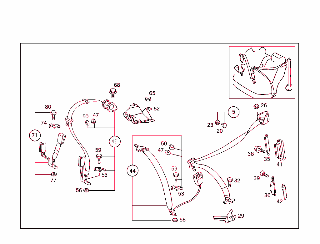 Rear Seat Safety Belt