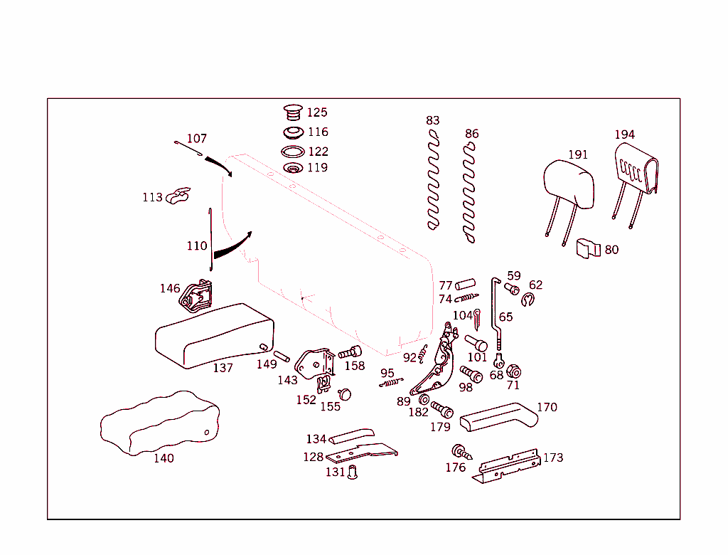 Rear Seat Cushion,Rear Backrest