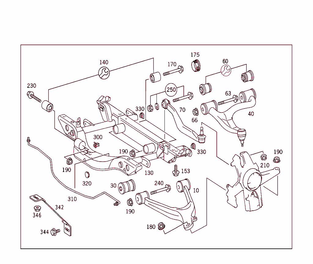 Transverse Control Arm,Torosion Bar And Rear Subframe