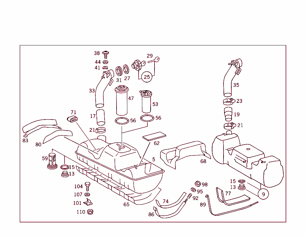 Fuel Tank With Attachment Parts