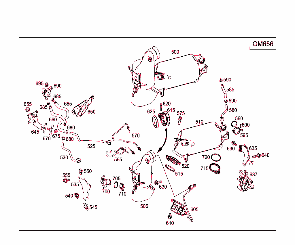 Exhaust System For Six-Cylinder Diesel Vehicles