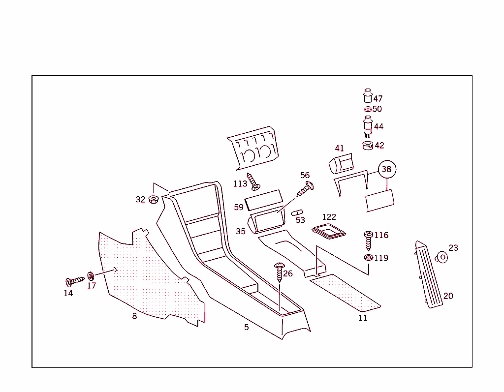 Housing With Tray,Ashtray,And Top Covering