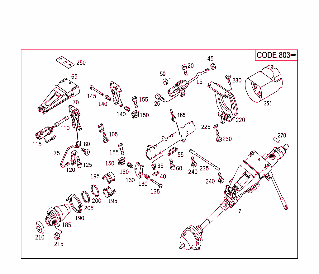 Steering Column Jacket Tube And Steering Shaft,Electrically Adjustable