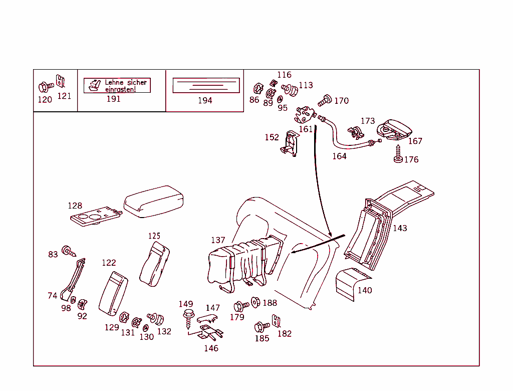 Rear Seat Bench,Divided