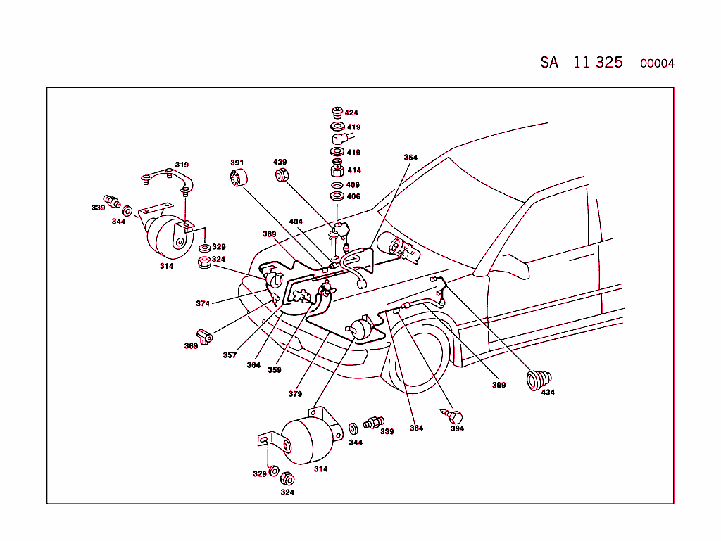 Self-Levelling Device With Level Adjustment On Front And Rear Axles (For Type R129,See Standard Version)