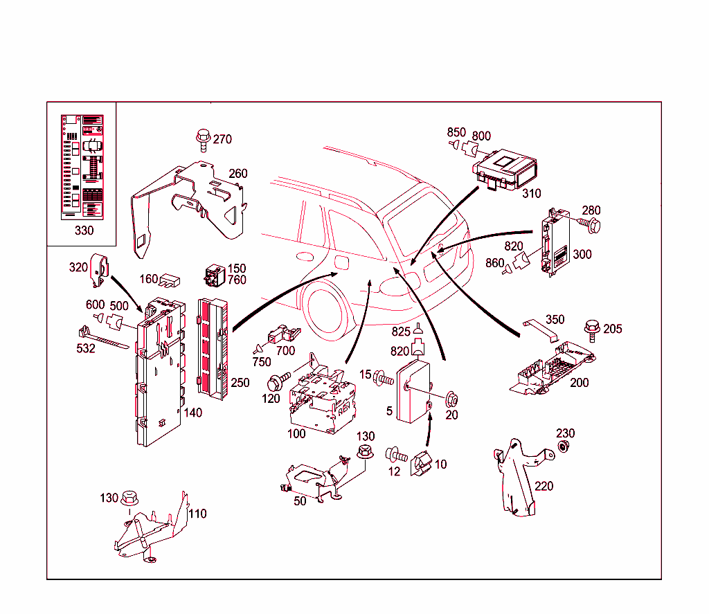 Control Modules And Relay In Trunk