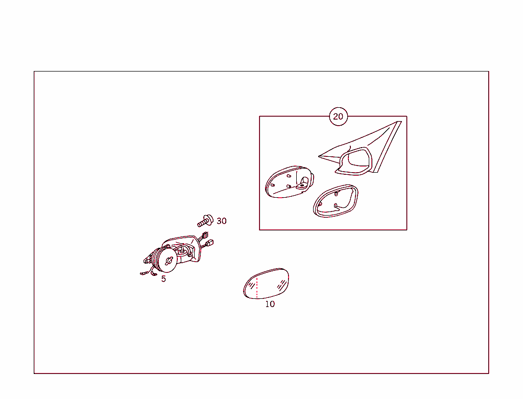 Electrically Adjustable Outside Rearview Mirror,Less Programming