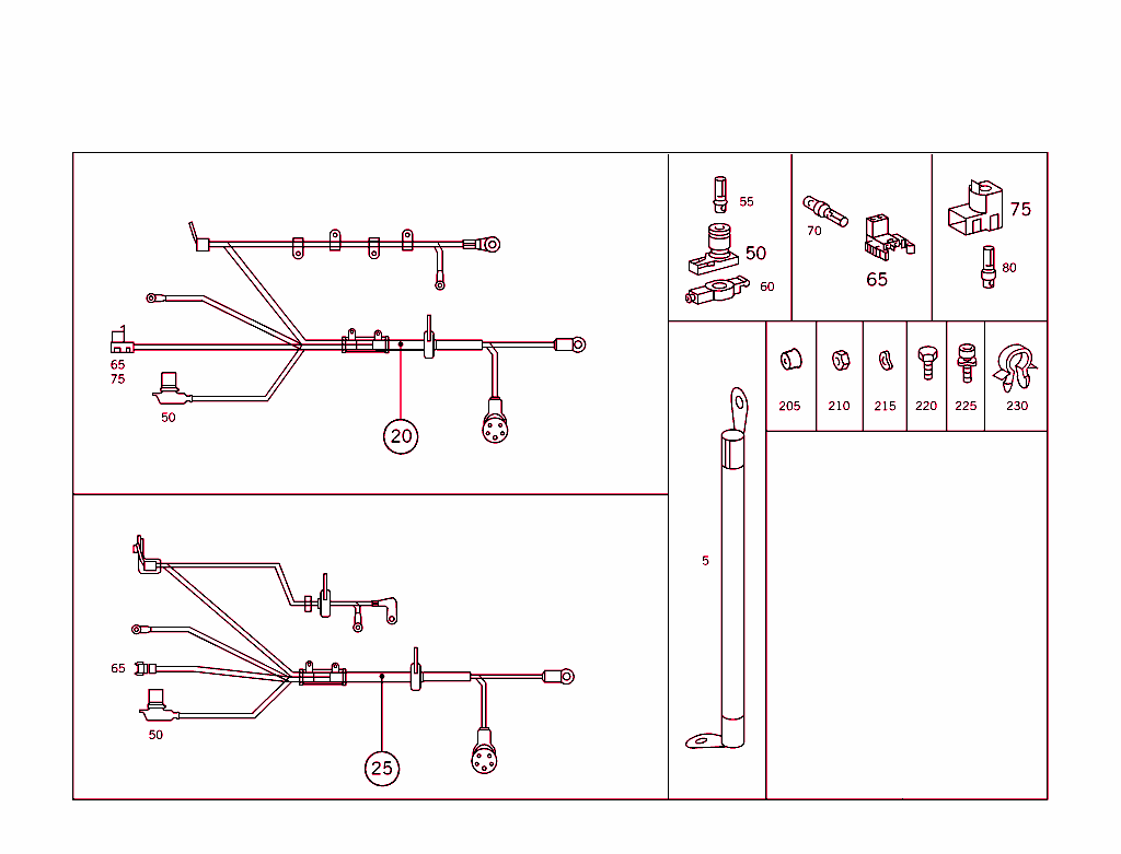 Starter Cable Harness And Ground Harness,S-Class