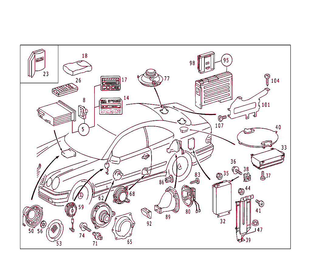 Radio Set, Remote Control, Amplifier, Cd-Player, Loudspeaker