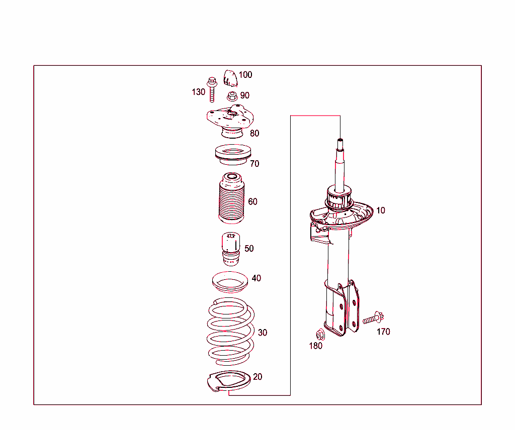 Spring Strut And Spring Strut Mounting Front