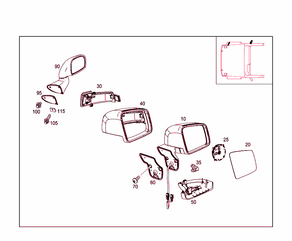 Right Outside Rearview Mirror