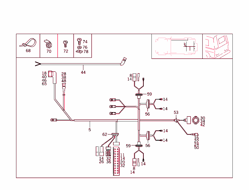 Tail Lamp Cable Harness