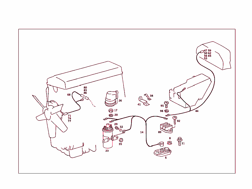 Ignition System And Cable Harness For Tachometer And Fan