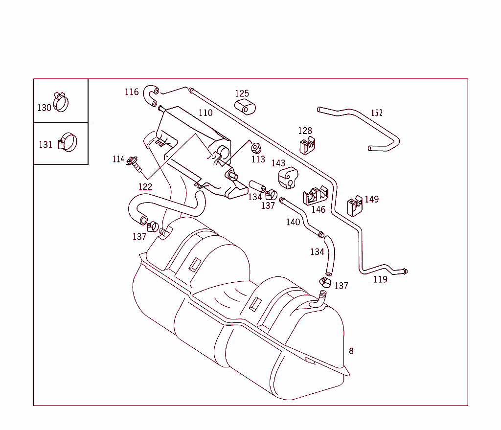 Fuel Tank With Attachment Parts