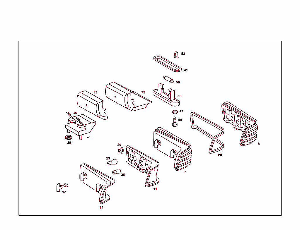 Rear Lamps, Additional Stop Light, And License Plate Lamp