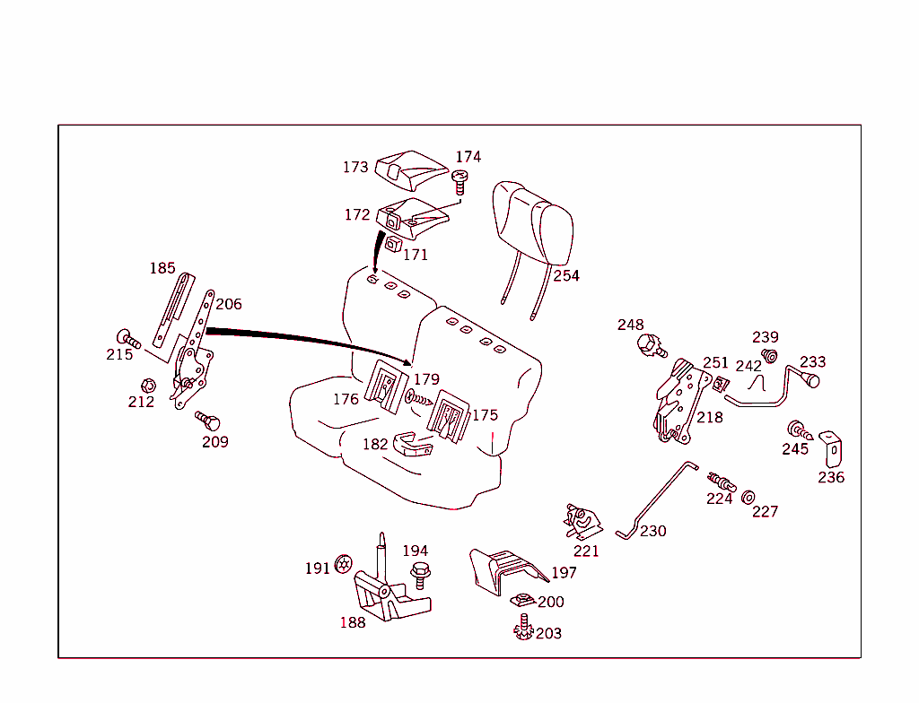 Rear Seat Cushion,Rear Backrest, Headrest