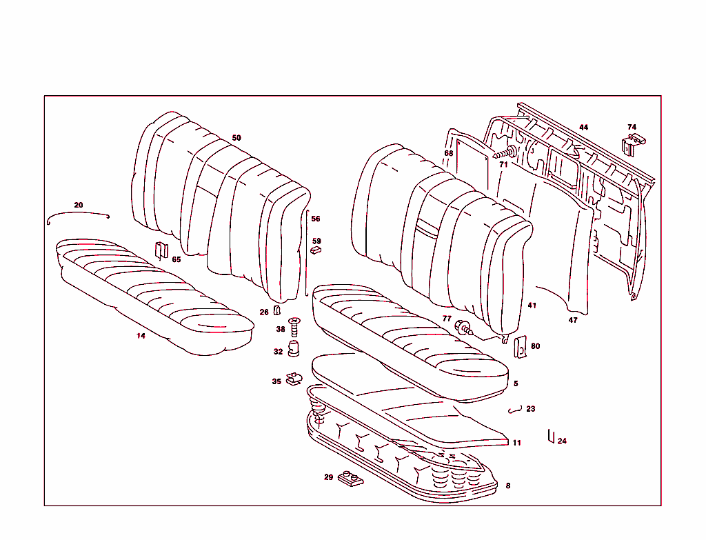 Rear Seat Cushion,Rear Backrest