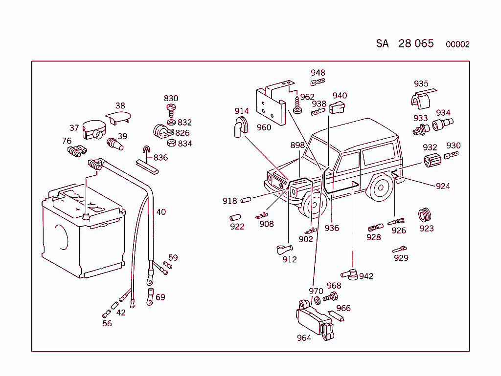 Chassis Parts Used With Masked Light System