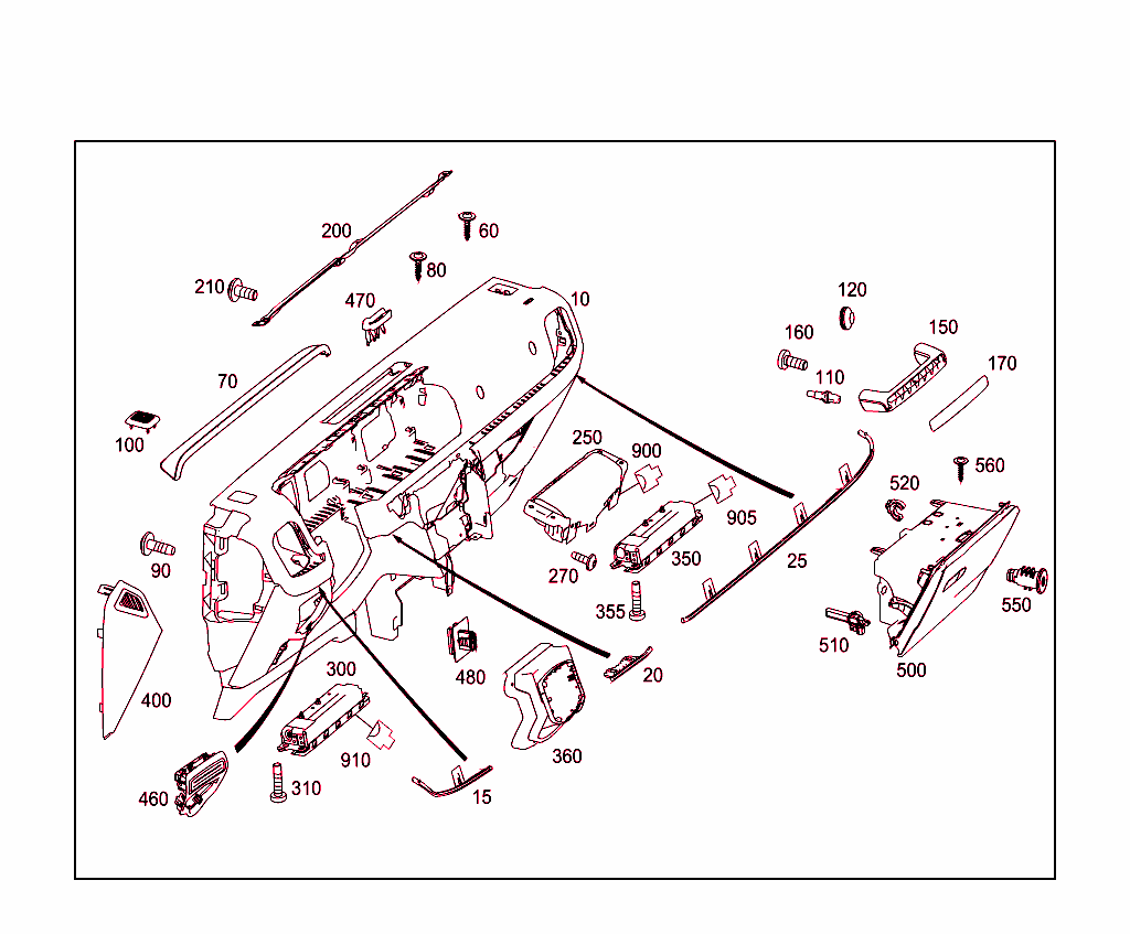 Instrument Panel And Gloves Compartment Box With Passenger Air Bag