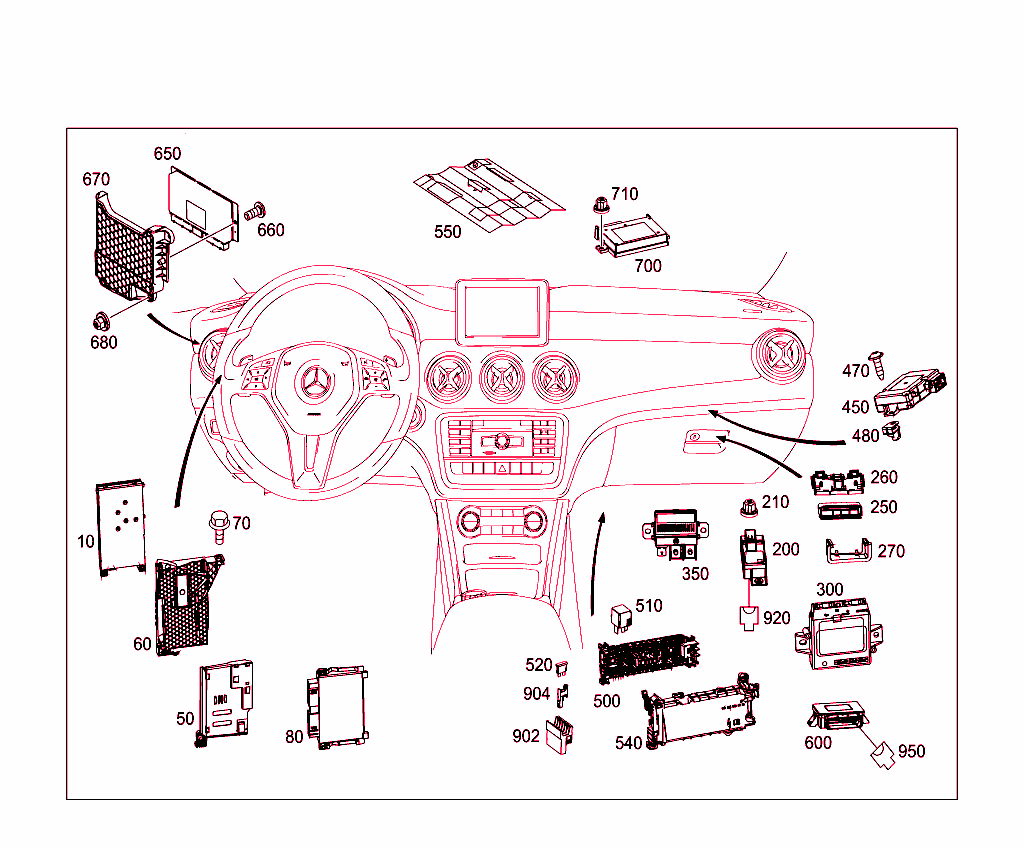 Control Units,Fuse Boxes And Relays In Interior