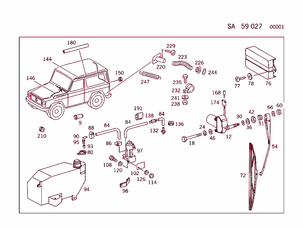 Rear End Pane Washer