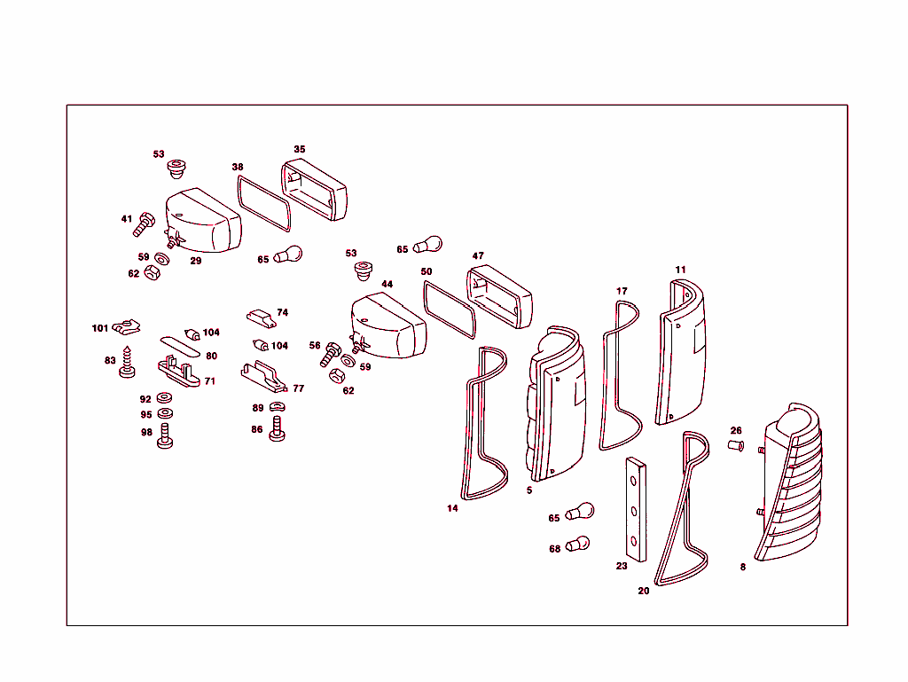 Rear Lamps And License Plate Lamp