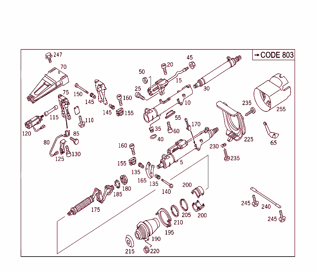 Steering Column Jacket Tube And Steering Shaft,Electrically Adjustable