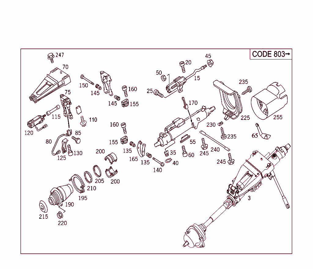 Steering Column Jacket Tube And Steering Shaft,Electrically Adjustable