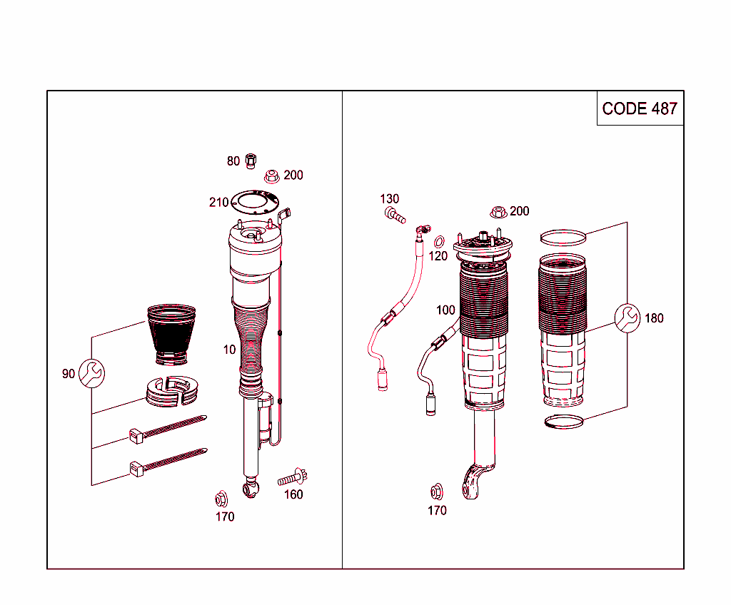 Spring Strut And Spring Strut Mounting Front