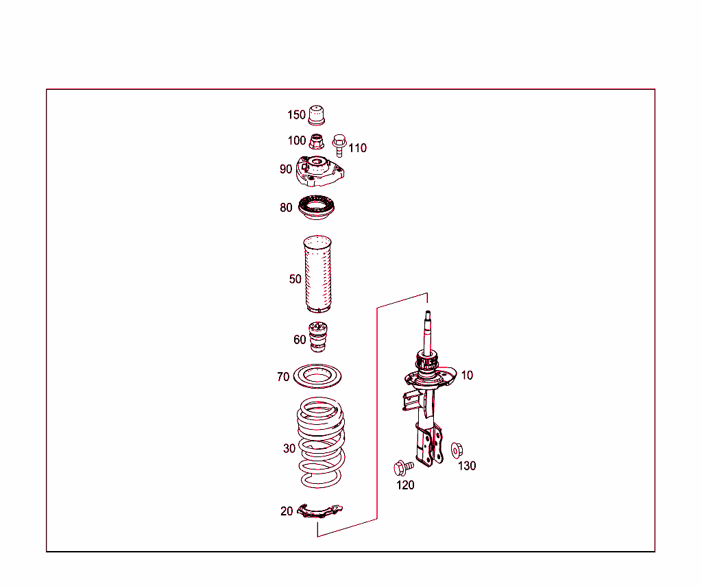 Spring Strut And Spring Strut Mounting Front