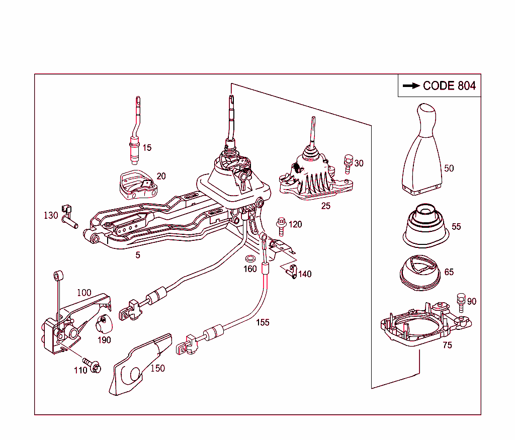 Floor Shift, Mechanical Six-Gear Transmission