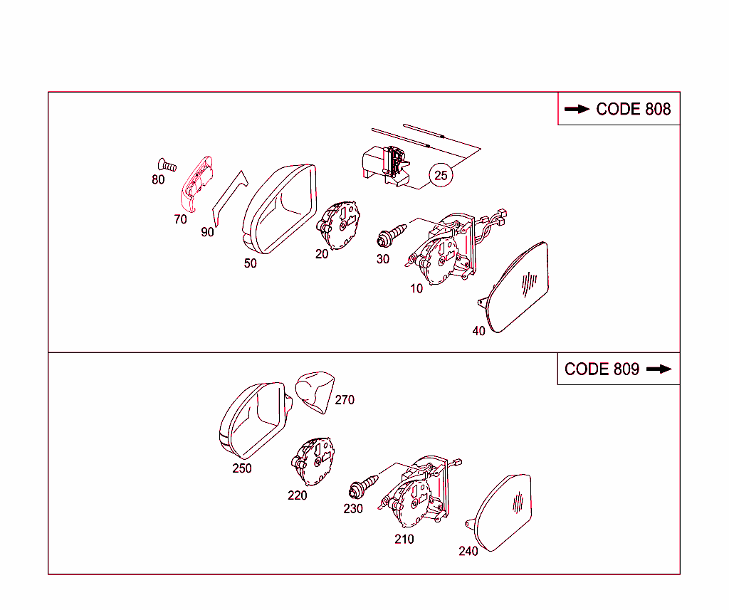 Right Outside Rearview Mirror