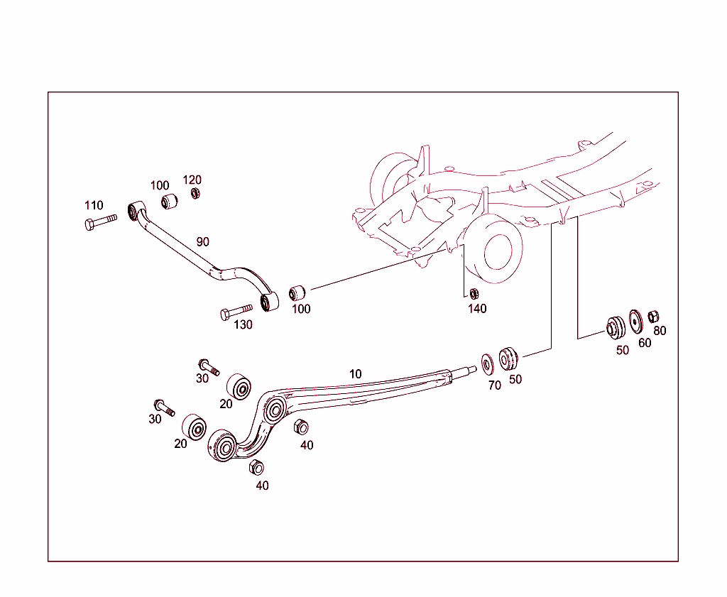 Front Axle Longitudinal & Transverse Control Arms