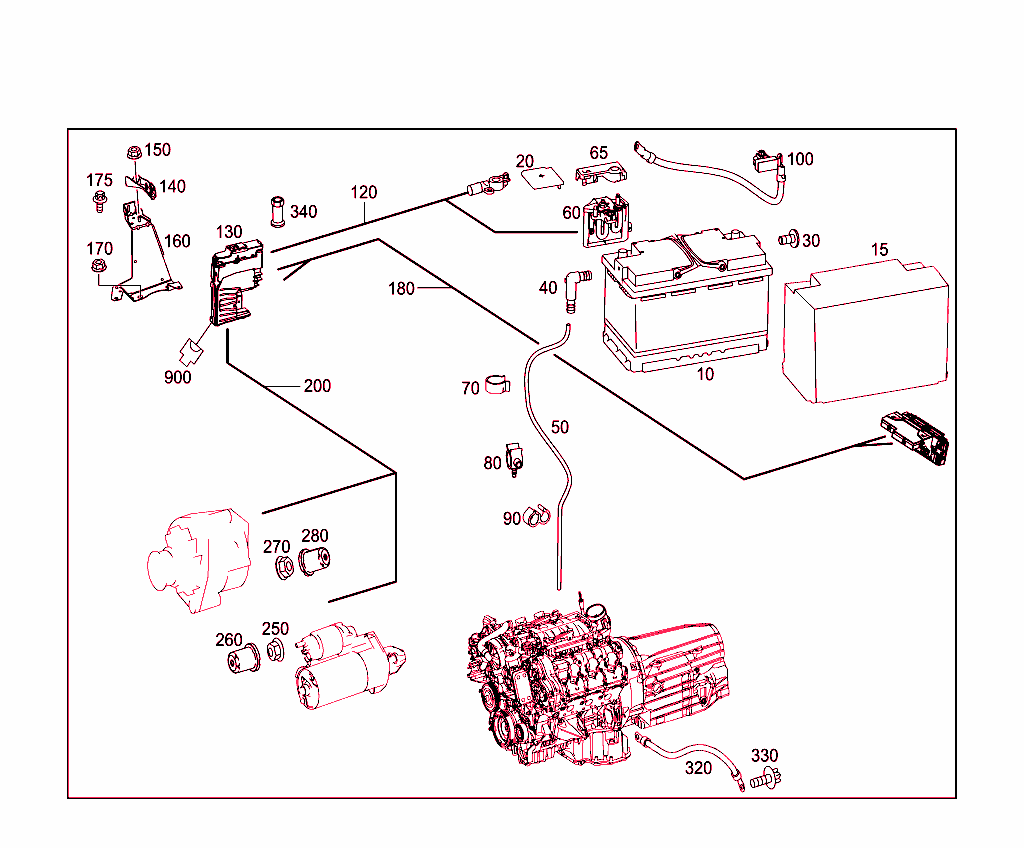 Battery,Starter/Alternator Cable