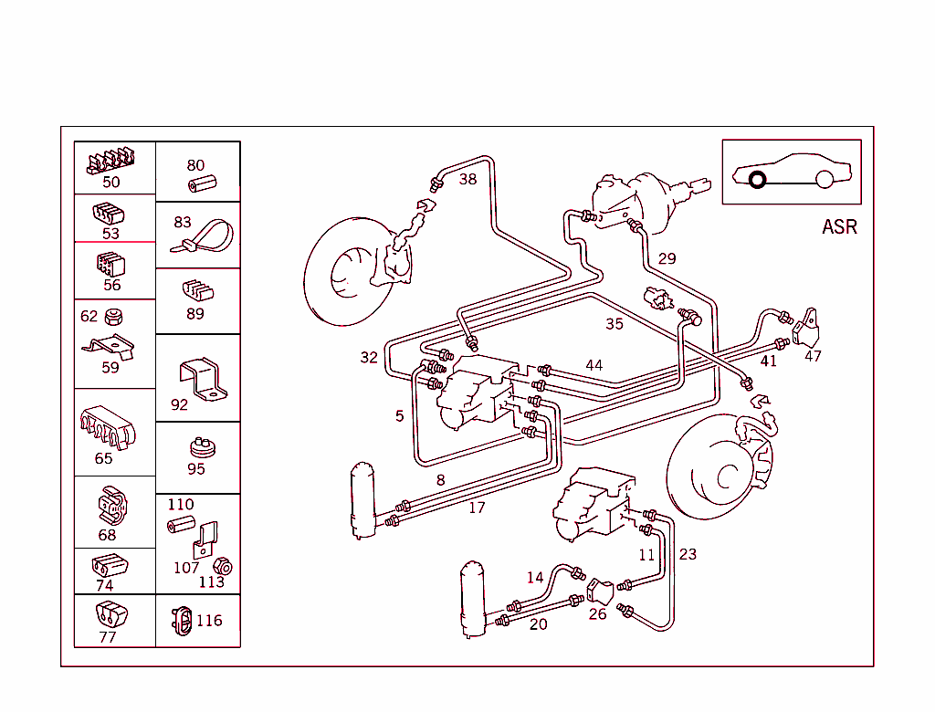 Brake Lines Used For Acceleration Skid Control (Asr)
