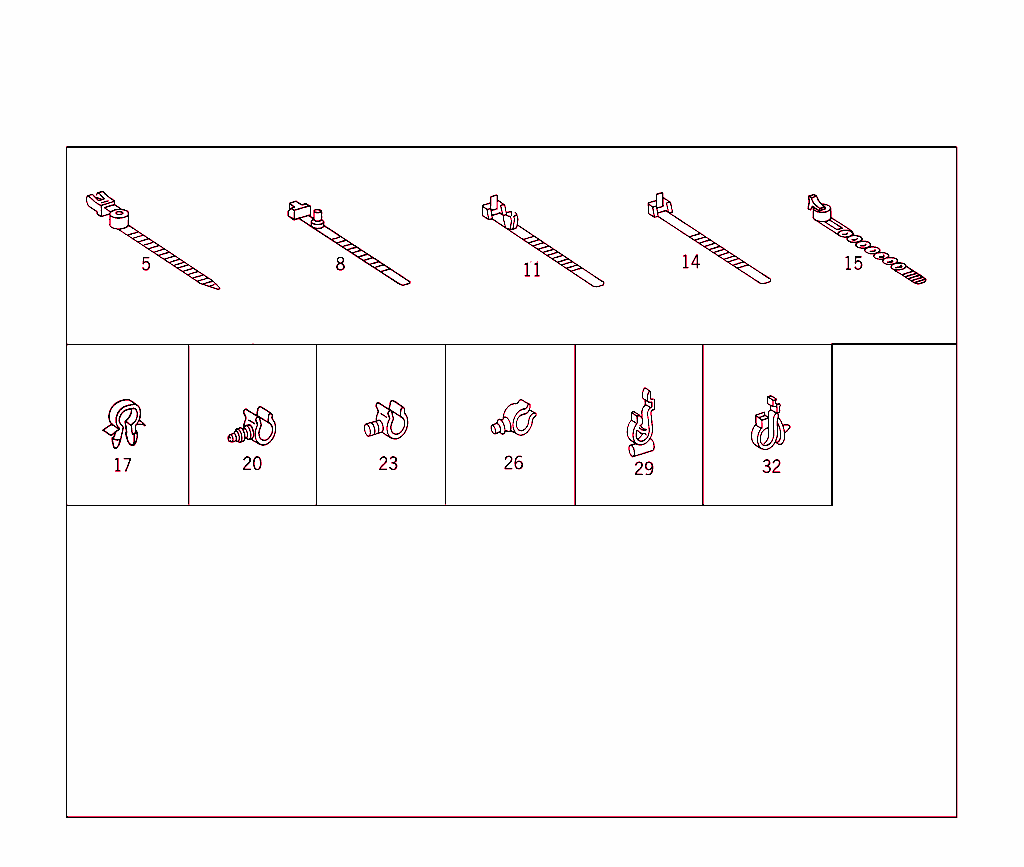 Loom Ties And Cable Mounting Parts
