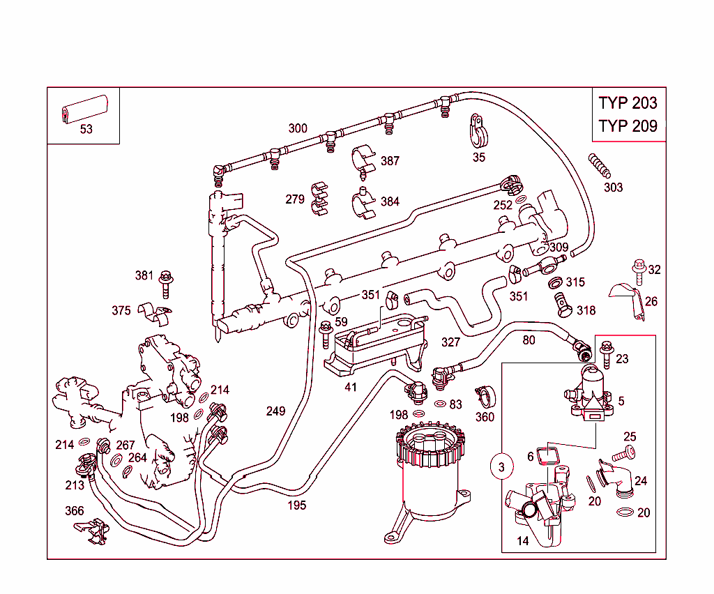 Fuel Filter,Lines And Thermostat