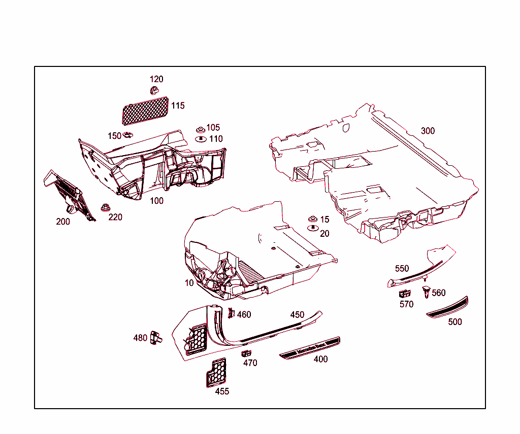 Front Panel Pillar Panelling, Lining On Floor And Footrest