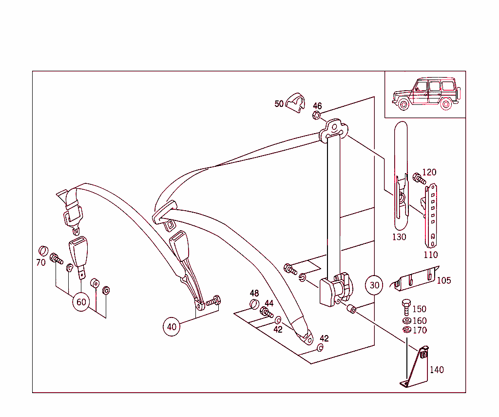 Rear Seat Safety Belt