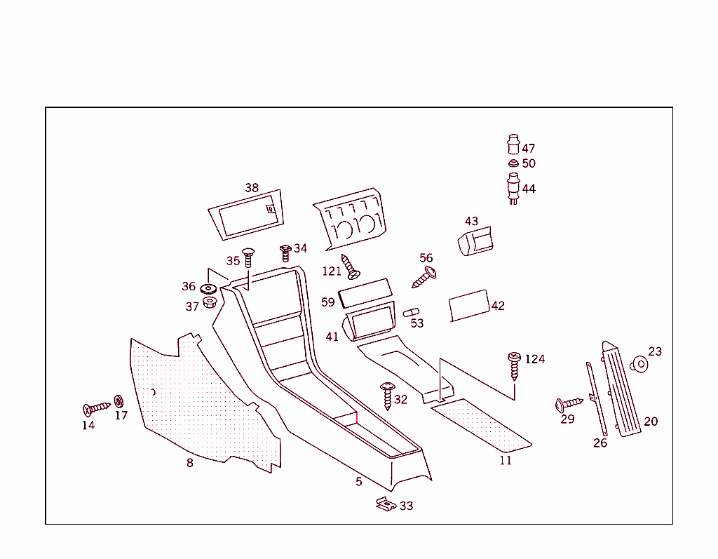 Housing With Tray,Ashtray,And Top Covering