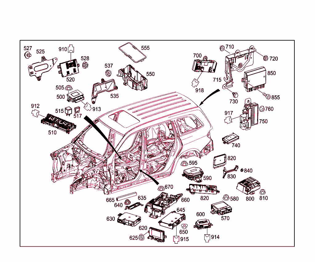 Control Units,Fuse Boxes And Relays In Interior