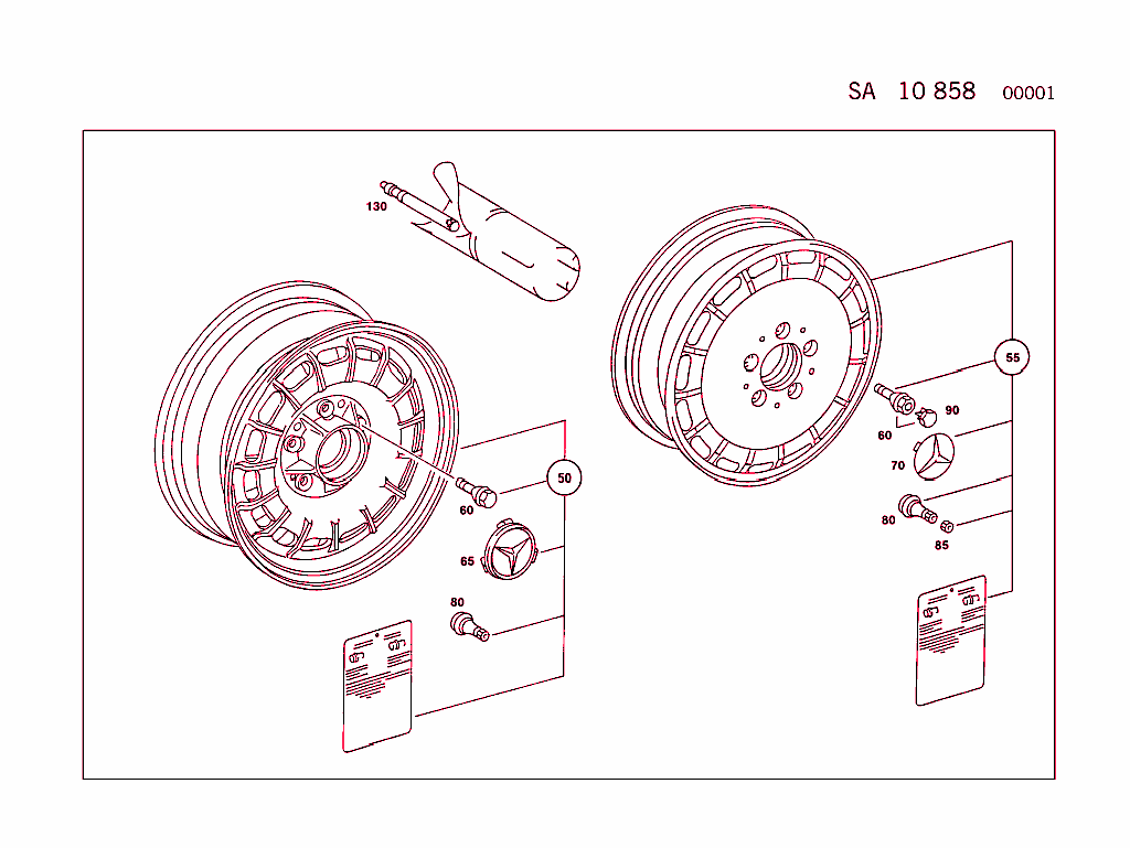 Aluminum Disc Wheels (For Types 124,201 From 9/88,See Standard Microfiche)