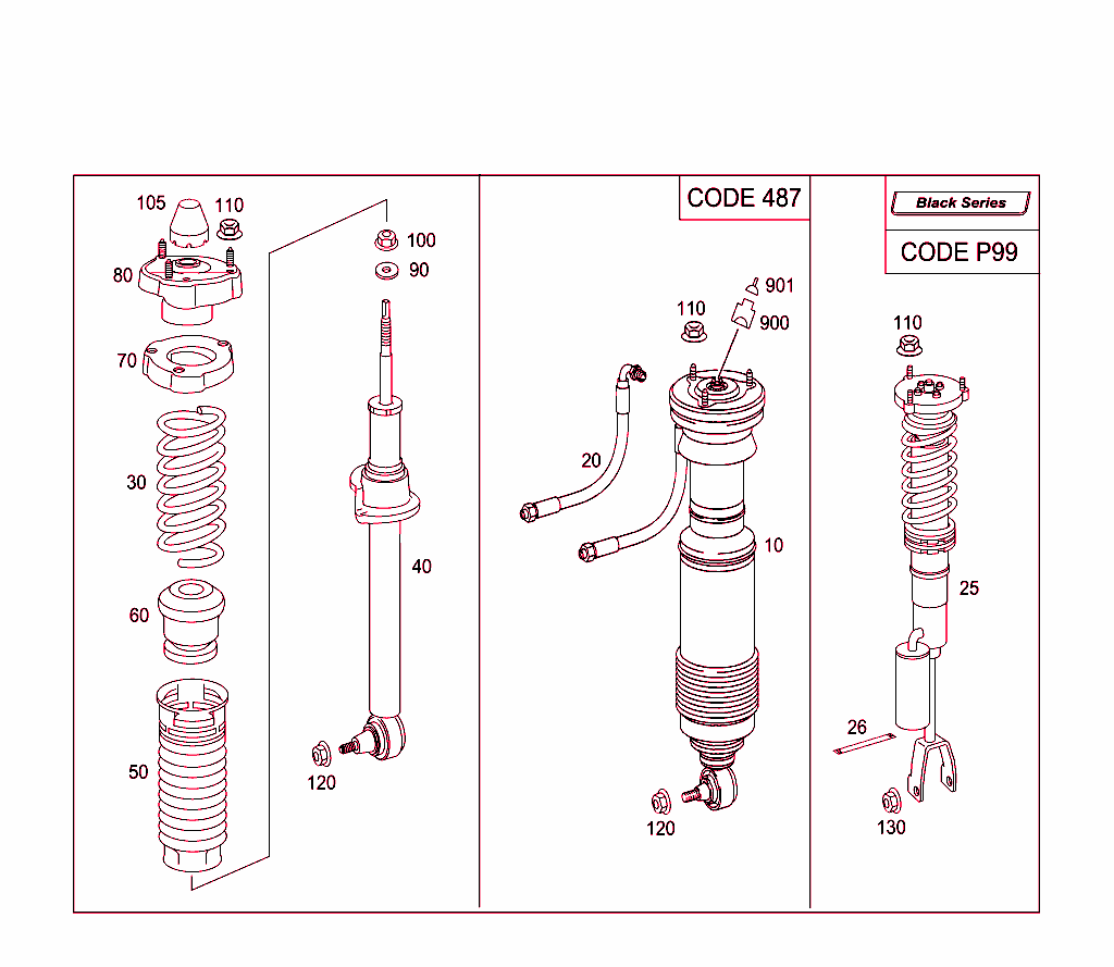 Spring Strut And Spring Strut Mounting Front