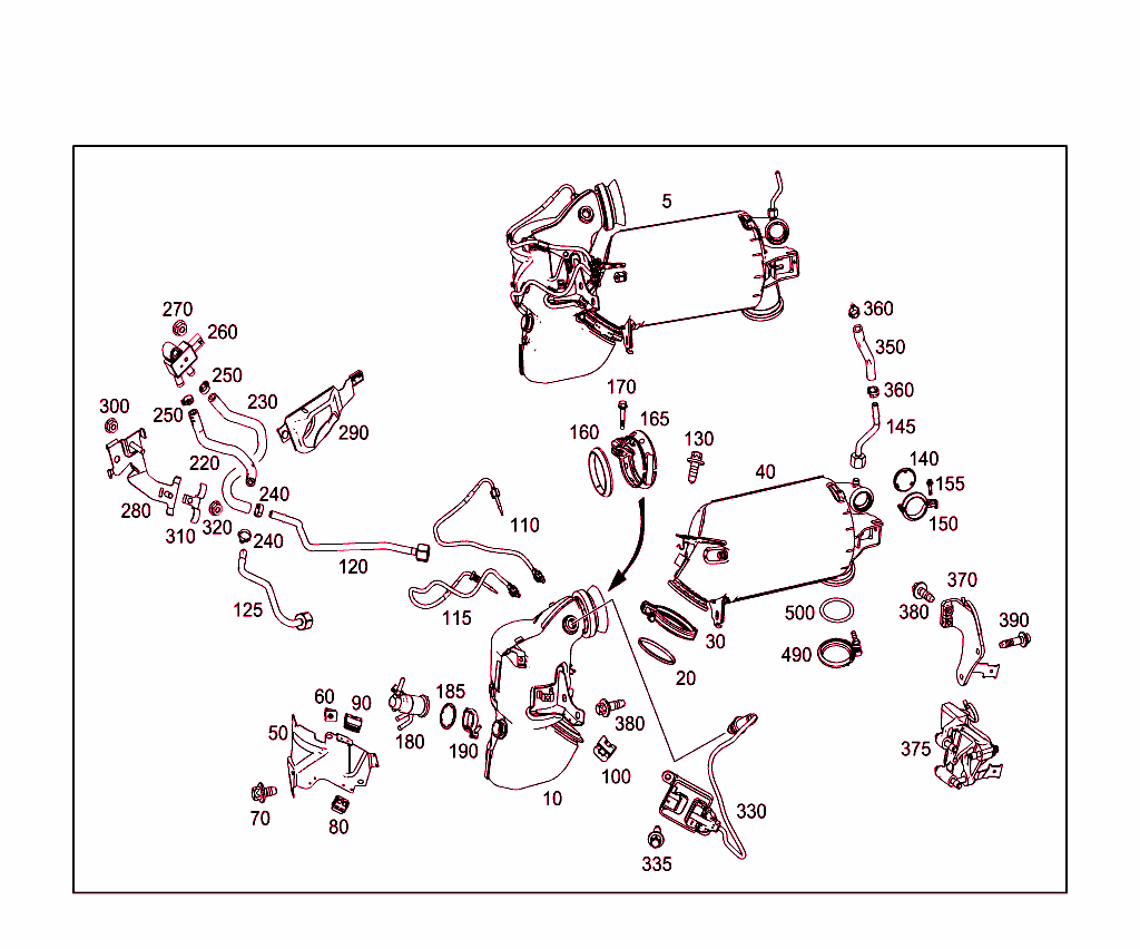 Exhaust System For Four-Cylinder Diesel Vehicles