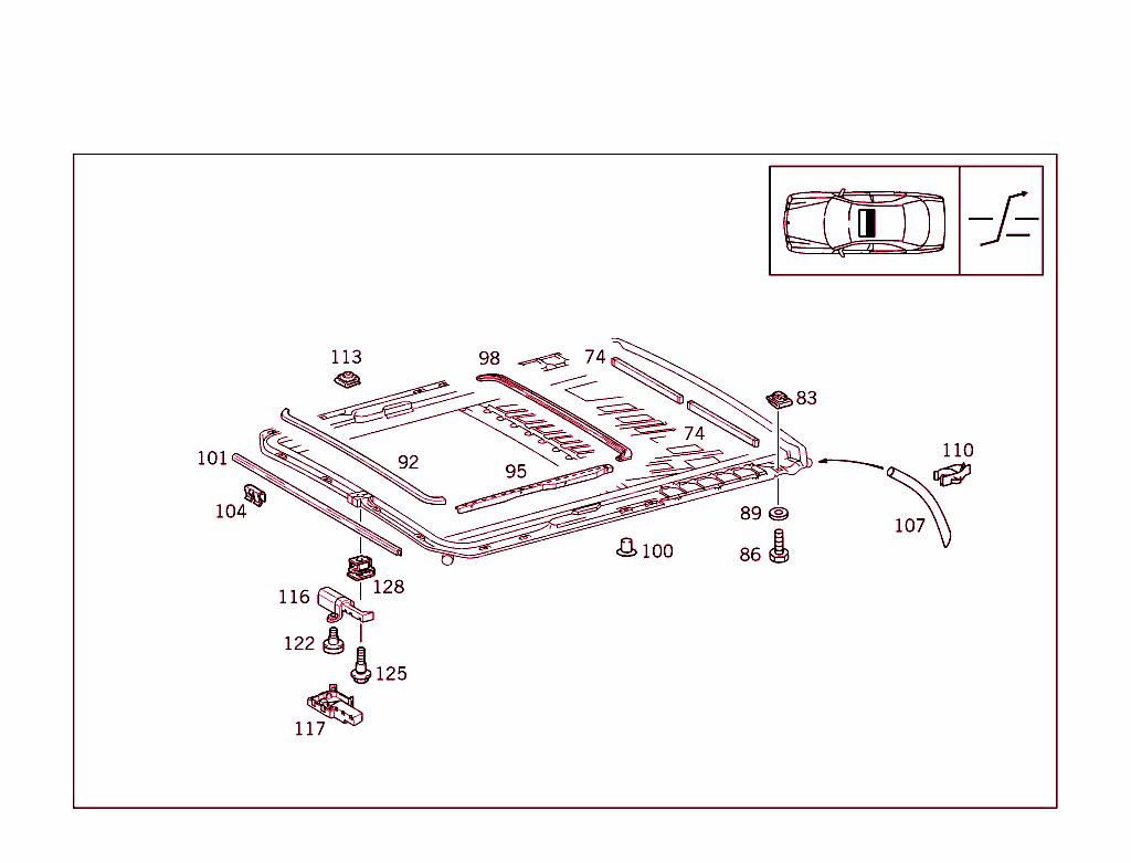 Sliding/Lifting Roof Frame