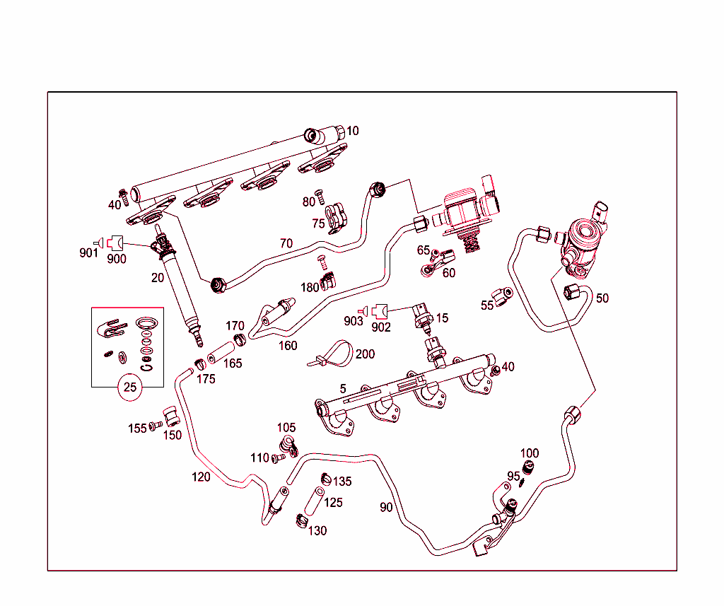Fuel Distributor,Fuel Lines And Injectors