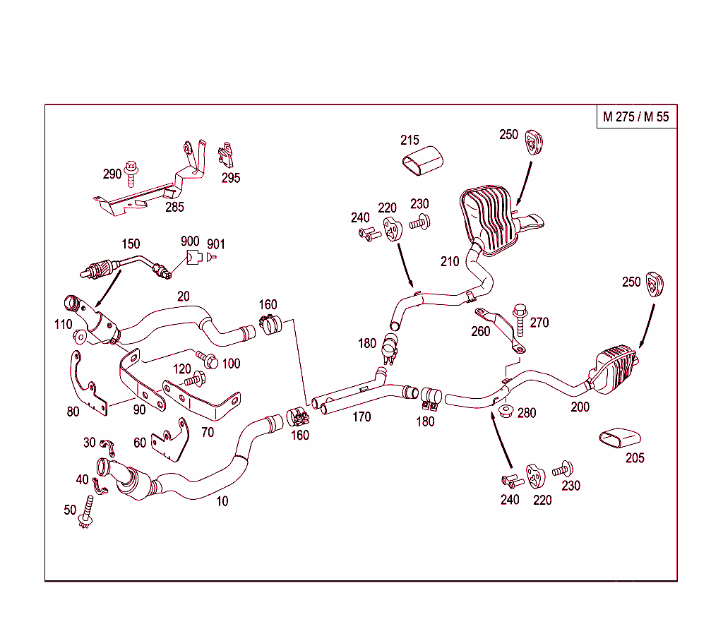 Exhaust System Used On Twelve-Cylinder Gasoline Vehicles