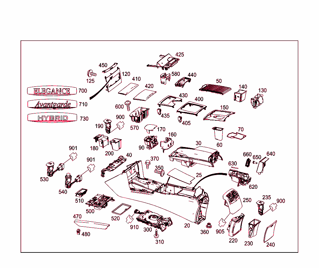 Housing With Tray, Armrest, And Ashtray